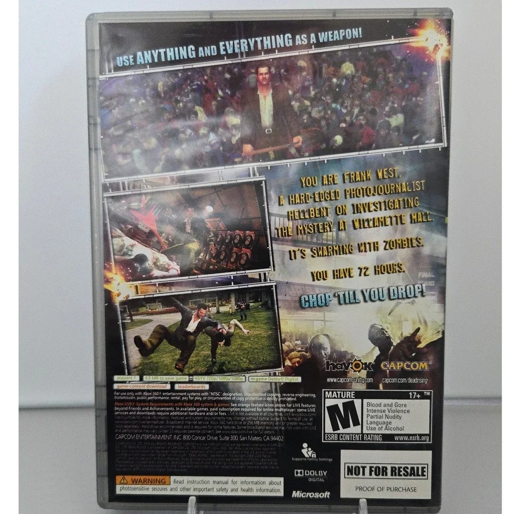 Dead Rising (Microsoft Xbox 360, 2006) Platinum Hits CIB Authentic TESTED‎